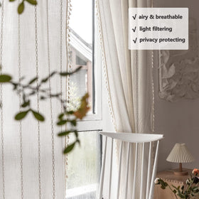 BCLBUSTE rod-pocket design for easy hanging and smooth sliding