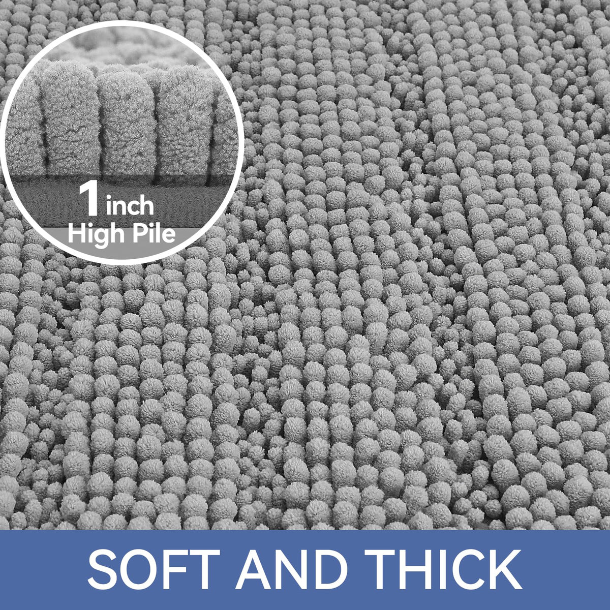 Bcoimo absorbent bath mat demonstrates moisture capture to keep floors dry.
