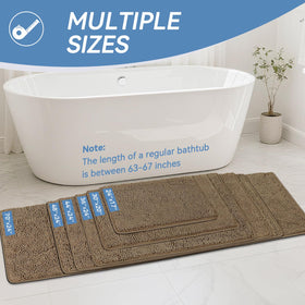 Bcoimo bath mat with non-slip backing for secure placement on clean floors