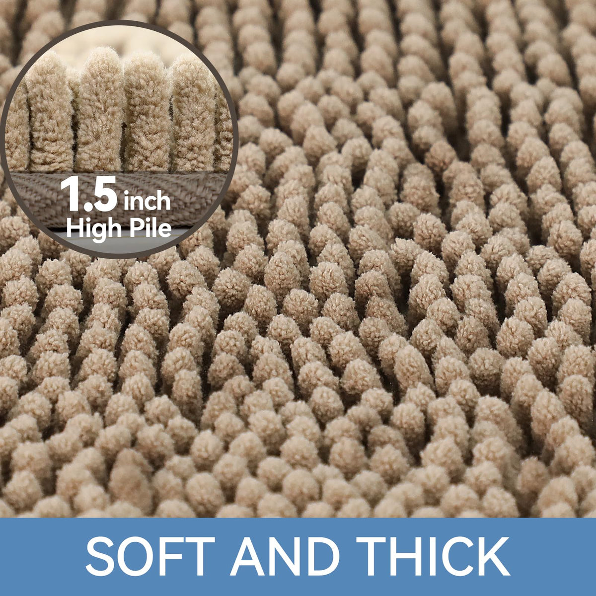 Bcoimo ultra-absorbent bath mat soaks moisture near tub and shower