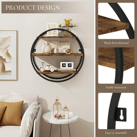 BCOZLUX bathroom wall decor combines metal and wood for durable style