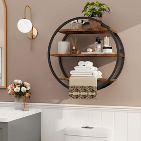 BCOZLUX geometric circle frame adds industrial chic to any room
