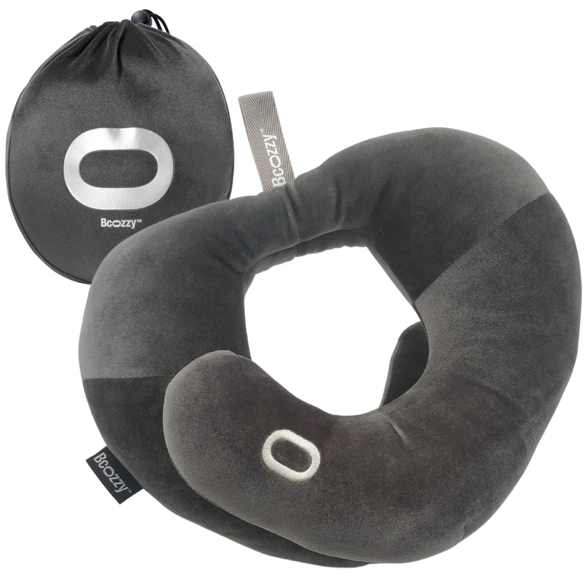 BCOZZY neck brace pillow front view shows doubled support for head and chin comfort.