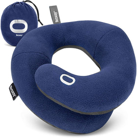 BCOZZY travel neck pillow closed compact for easy packing