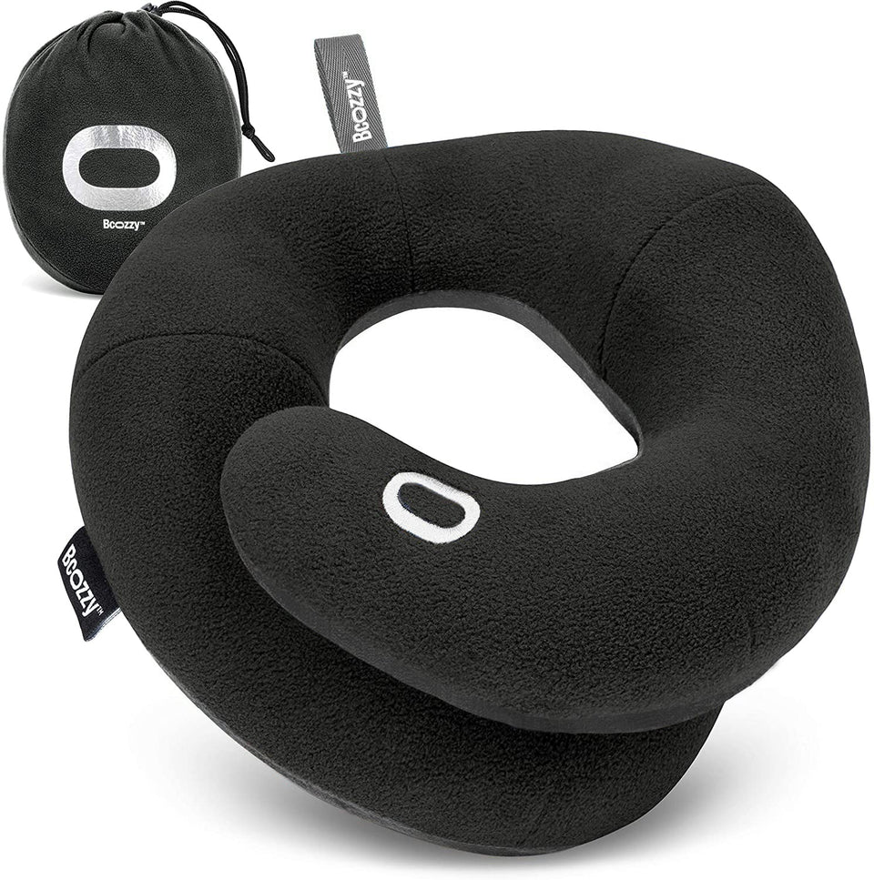 BCOZZY travel neck pillow double support for head and neck on flights