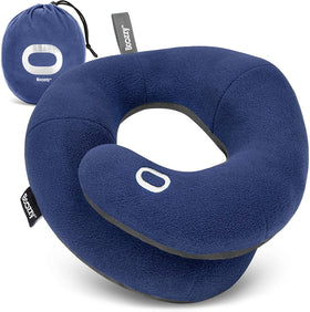 BCOZZY travel neck pillow doubles chin support for comfortable upright sleep