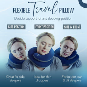 BCOZZY pillow folded to demonstrate side-sleep support.