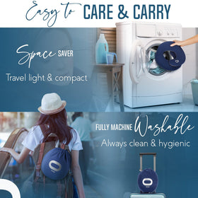BCOZZY machine washable travel pillow for easy cleaning