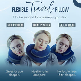 BCOZZY pillow with three ergonomic positions for customizable upright sleeping