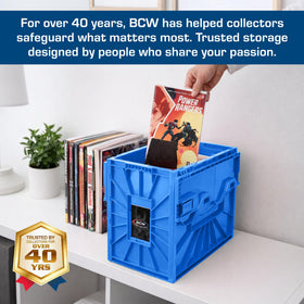 BCW acid-free plastic protects comics while preserving color during long-term storage.