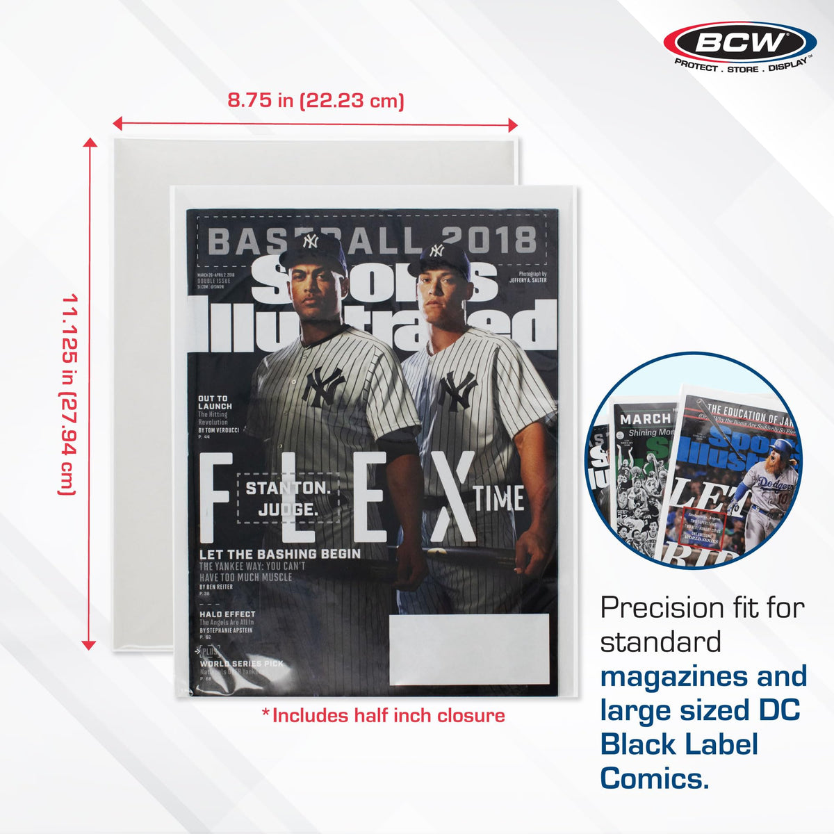 BCW archival-grade backing boards for firm support and crease prevention