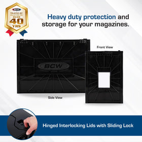 BCW Magazine Bin end with labeling slots for quick categorization