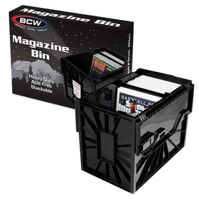BCW Magazine Bin side view showing compact footprint for organized collections