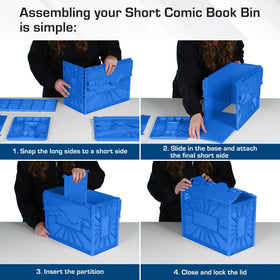 BCW snap-together panels enable quick setup and secure stacking.