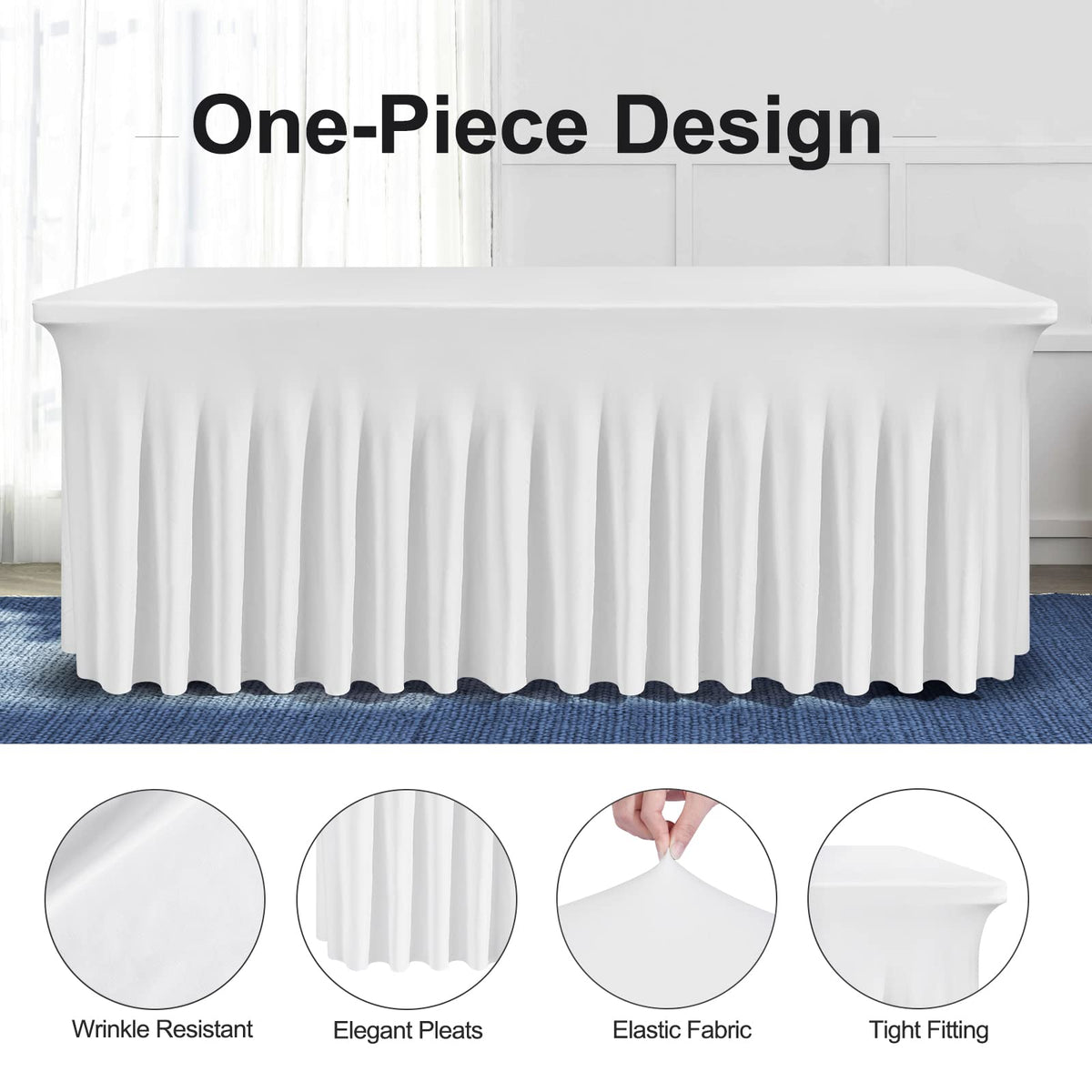 BDDC one-piece table cover enables quick, elegant table styling