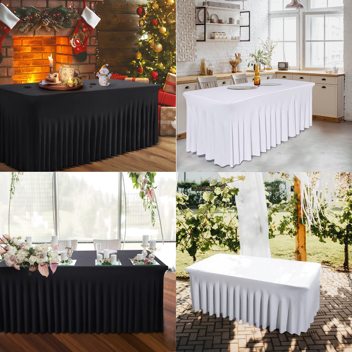 BDDC table skirt used at a wedding reception for a clean look