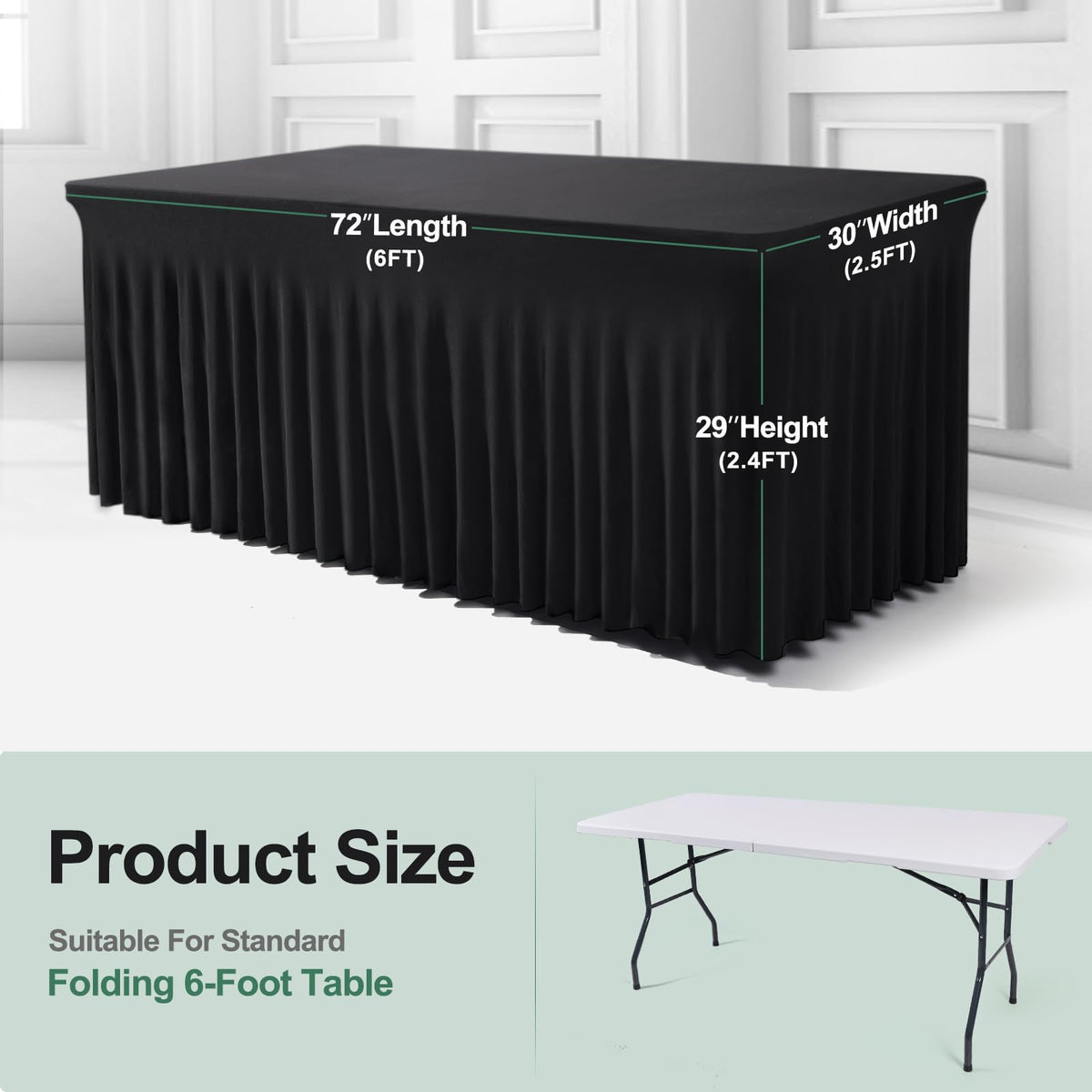 BDDC wrinkle-resistant fabric keeps tabletop neat and presentable