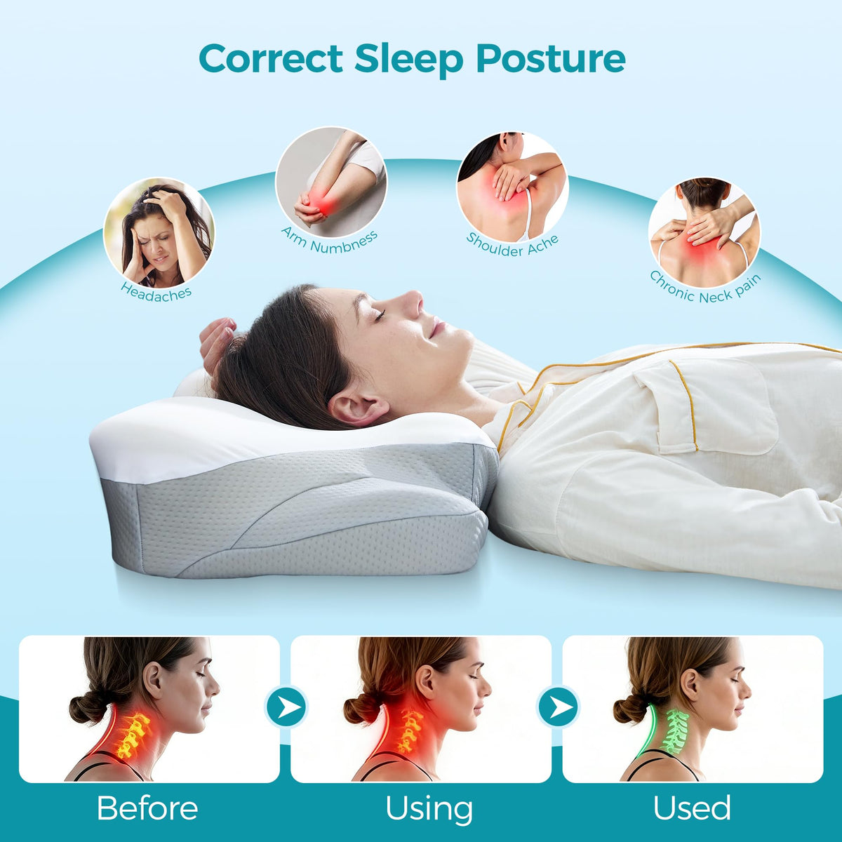 BDEUS arm grooves design offers natural resting position