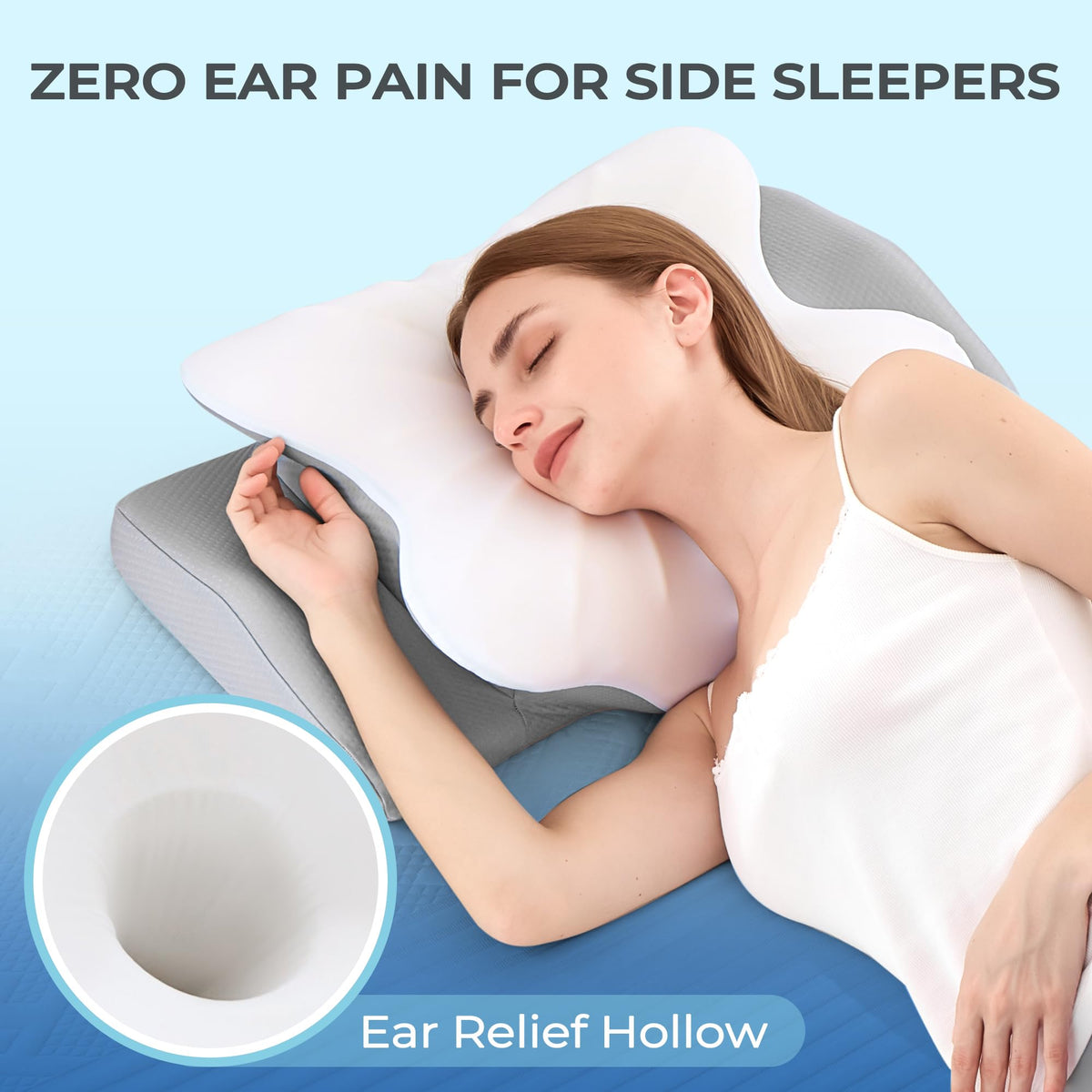 BDEUS head cradle supports natural neck alignment and comfort.