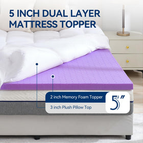 Close-up of the gel memory foam layer in the BDEUS topper with a smooth surface.