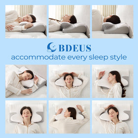 BDEUS pillow extended wings provide arm support and spine alignment