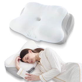 BDEUS Sleep Apnea Pillow front view with butterfly contour for neck alignment
