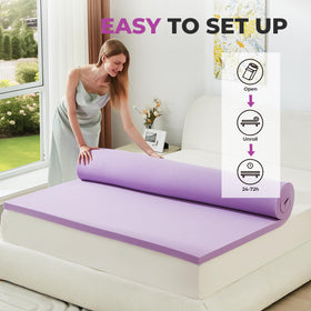 BDEUS soft topper laid flat for initial expansion and use.