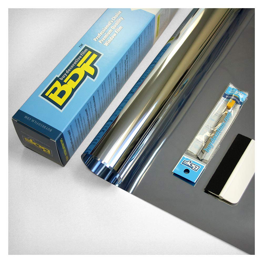 BDF S05 window film mirror-silver-finish creates reflective look while reducing heat gain.