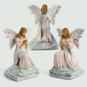 BDJBXK Guardian Angel side profile statue, elegant silhouette for shelf.