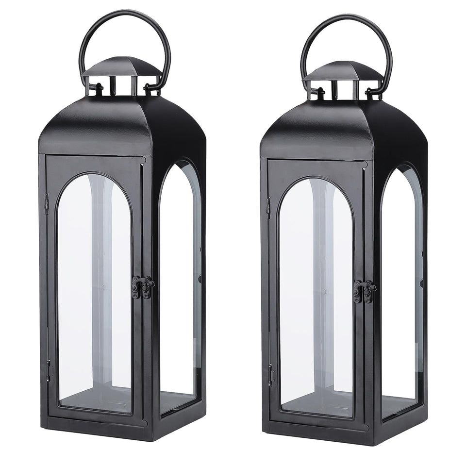 Bdor 2-pack 20-inch front porch lantern enhances curb appeal with warm glow