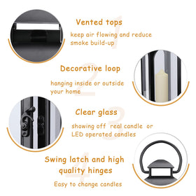 Bdor 2-pack 20-inch wall hanging lanterns provide versatile lighting options