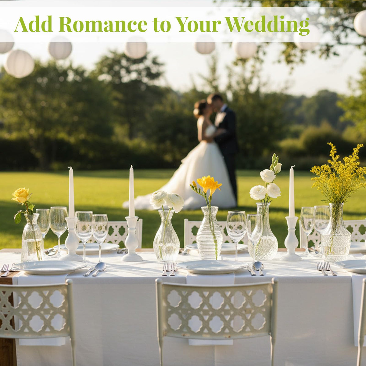 BEAHOT wedding centerpiece idea with these vases for subtle elegance.