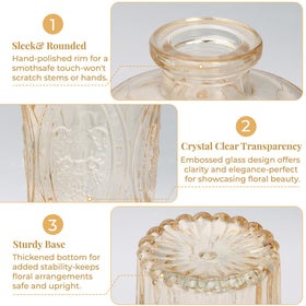 BEAHOT gold bud vases for Christmas and Mother's Day decor