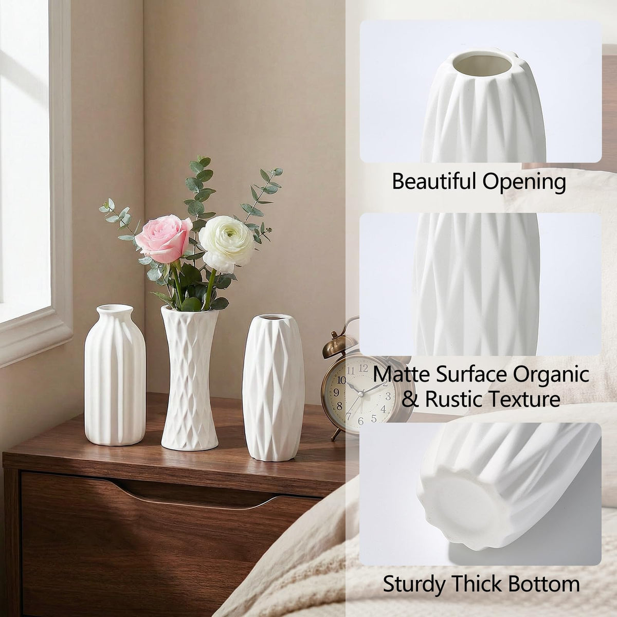 BEAHOT DIY floral crafts vibe with 4–6 inch mini vases.