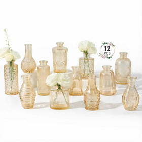 BEAHOT 12-pack gold bud vases for elegant table decor