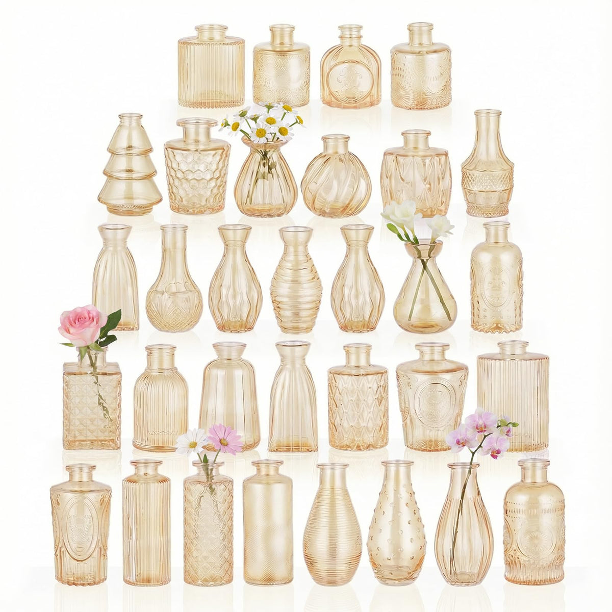 BEAHOT gold flower vase bulk pack for elegant centerpieces