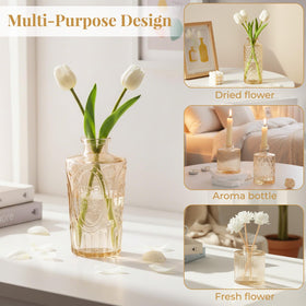 BEAHOT hand-blown borosilicate bud vase with scratch-free surface