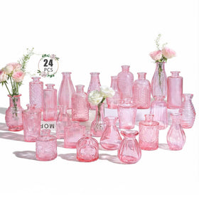 BEAHOT pink bud vases collection showcase elegant vintage shapes for stunning centerpieces