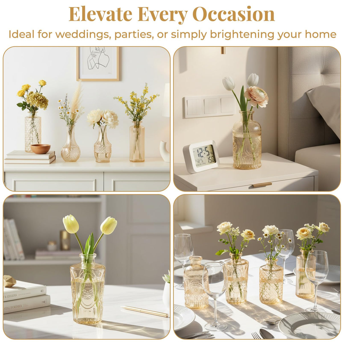BEAHOT small vase arrangement ideas for home or gifts