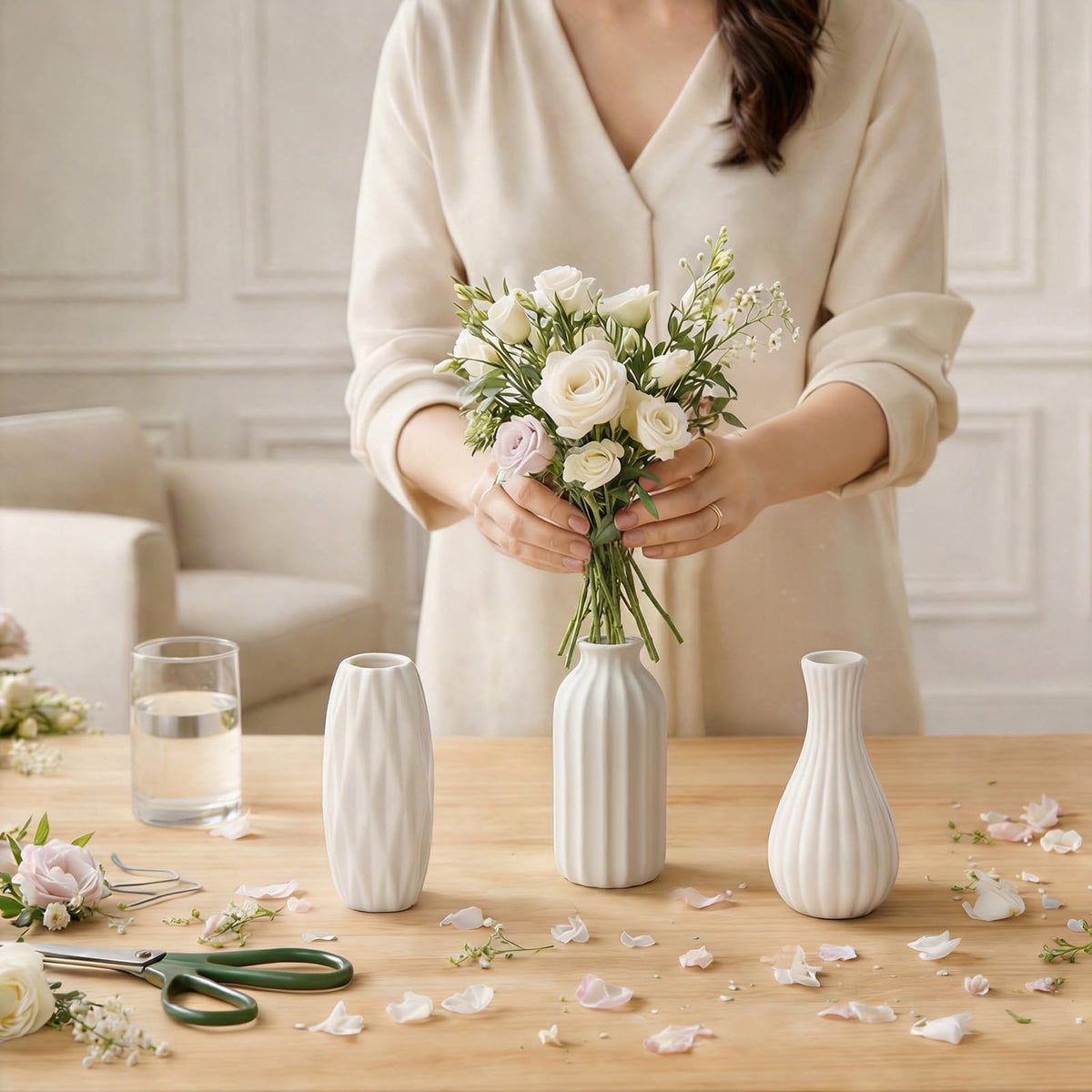 BEAHOT wedding centerpieces highlight 4–6 inch bud vases for tables.