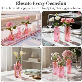 BEAHOT wedding centerpieces kit with 24 pink vases creates elegant tables