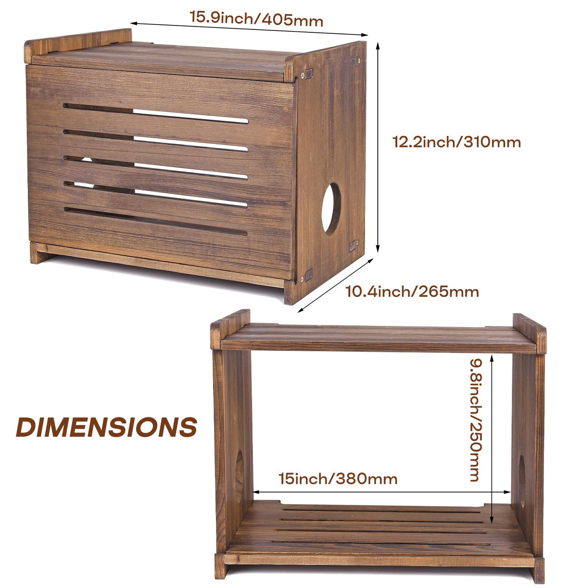 BEARUT Projector Shelf Wood organizing projector and media gear