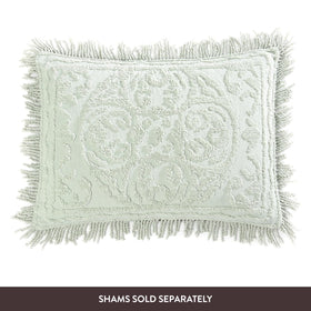 Beatrice Home Fashions bedspread close-up tufted texture color-matched back.