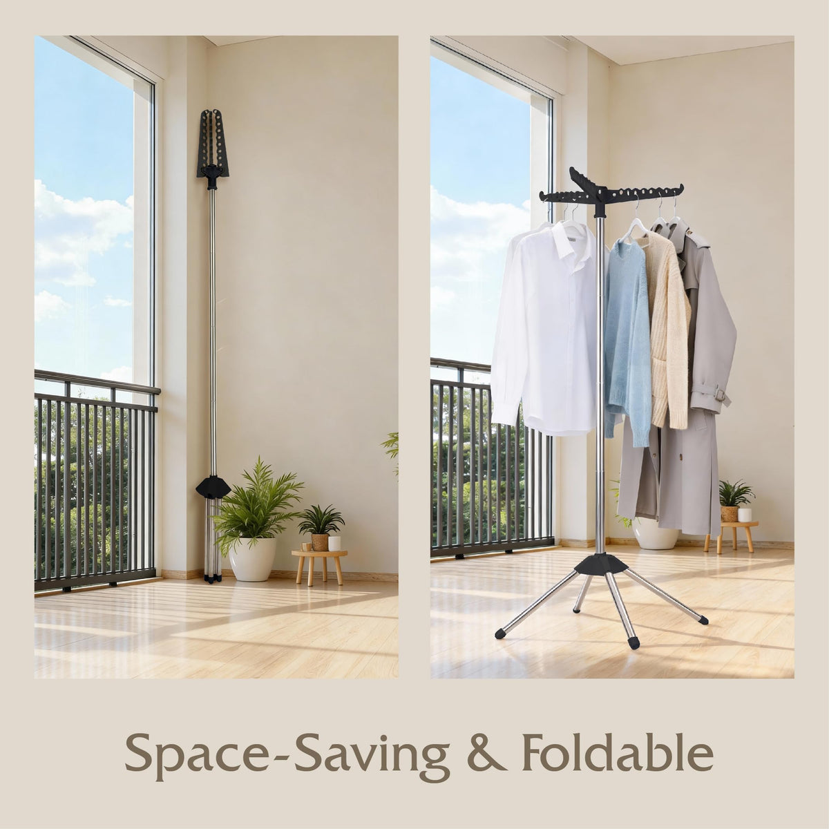 Beaudaily rack holds up to 27 pieces of clothing.