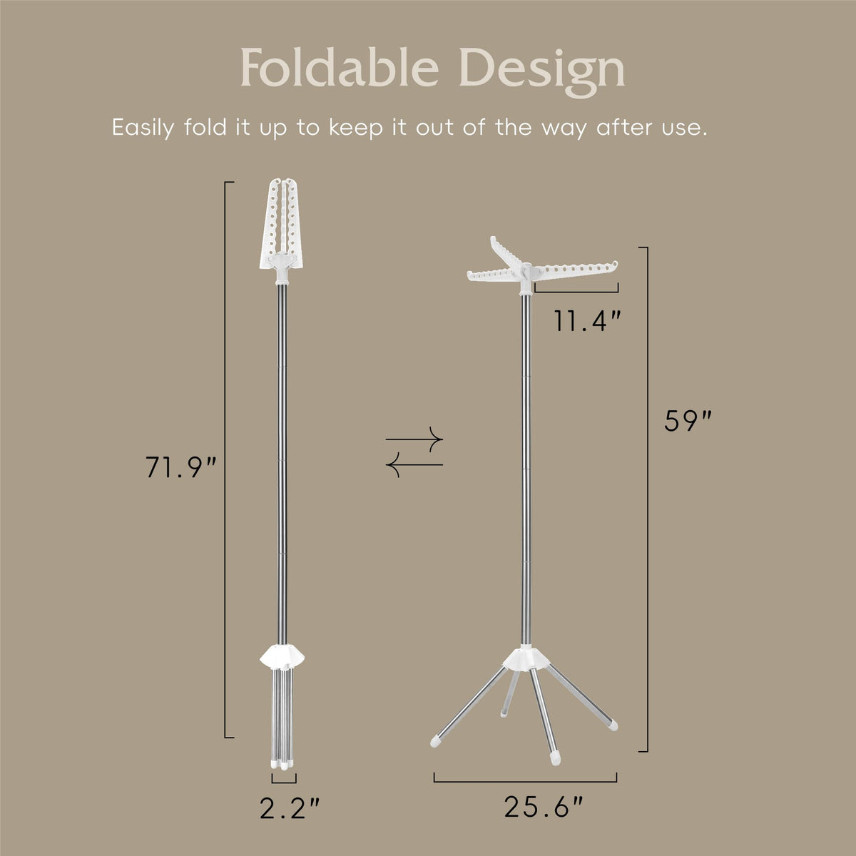Beaudaily portable drying rack packed for camping trips