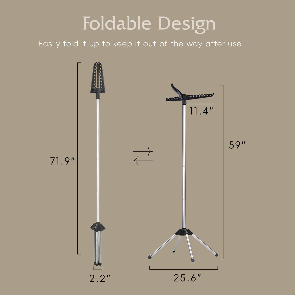 Beaudaily portable indoor rack suitable for camping trips.
