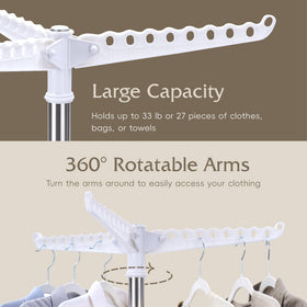 Beaudaily four-leg base provides stable drying support