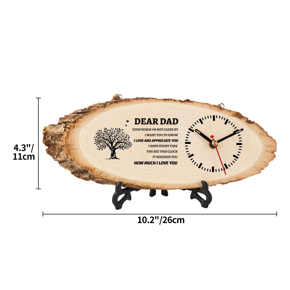 BeauGift clock enhances space with authentic wood grain pattern