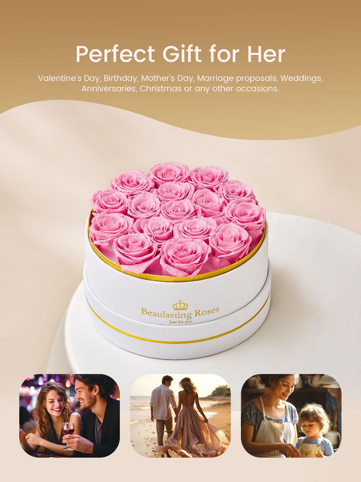 Beaulasting Roses: long-lasting color with no-maintenance appeal for romantic gifts.