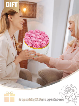 Beaulasting Roses: close-up of pink preserved roses showing vibrant color.
